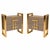 Taupe back-painted glass lends a warm neutral finish to this pair of two-drawer nightstands by Justfurnituress. The...