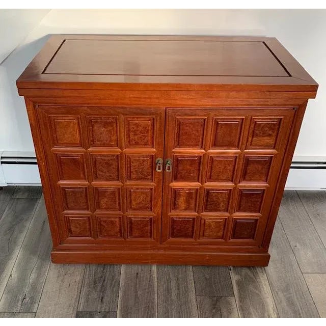 Vintage Chinese Rosewood Oriental Wine Bar or Cocktail Cabinet For Sale - Image 13 of 13