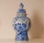 Royal Delft Vase Baluster Chinoiserie Peacock Blue and White Delftware For Sale - Image 10 of 14