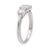 A classic Tiffany & Co. three-stone engagement ring crafted in platinum, set with three round brilliant cut diamonds in an...