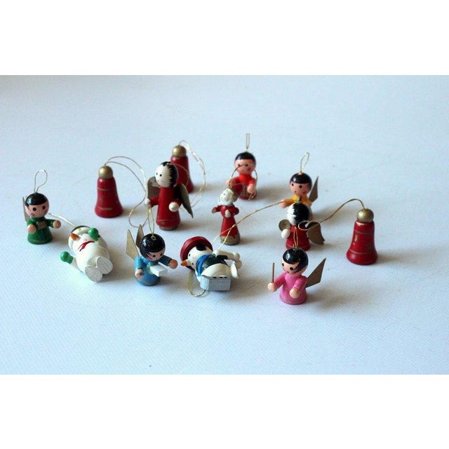 Wood 1970s Vintage - Traditional Handmade Wooden German Christmas Ornaments - Set Of For Sale - Image 7 of 8
