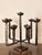 A stunning brutalist Candleabra that could be a menorah that looks like melting gold. Quite large at an 18” cube this is a...