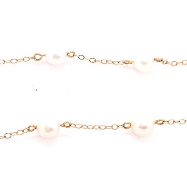 Modern 14 Karat Yellow Gold Peter Brown Pearl and Gold Link Necklace For Sale - Image 3 of 8