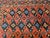 Textile Vintage Persian Kurdish Saddlebag Bagface Tribal Rug, Hand-Knotted Wool, Geometric Pattern, Burgundy & Navy, 2x2 For Sale - Image 7 of 10
