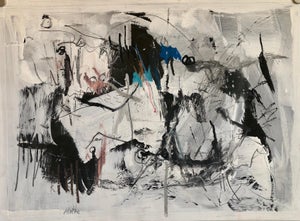 Motke Blum, Israeli Motke Blum Modernist Abstract Expressionist Oil Painting Bezalel Artist