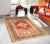 Turkish Vintage Oushak Coral/Brown Rug, 3' 8" X 5' 7" For Sale - Image 3 of 3