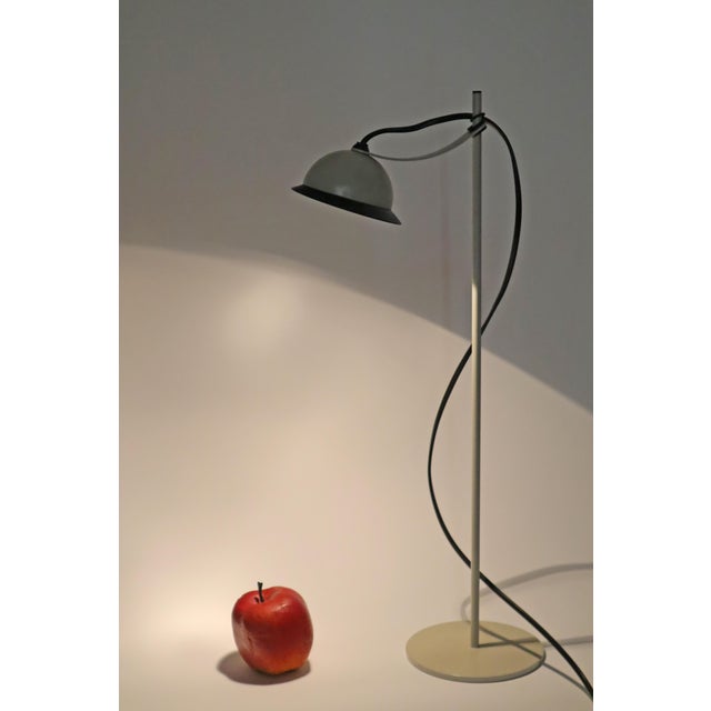 Minimalist Black and White Desk Lamp by Schweitzer, 1980s, in Very Good conditions. Designed 1980 to 1989 European Plug...