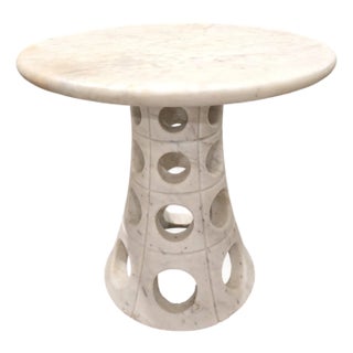 Contemporary Marble Side Table Attributed to Global Views For Sale