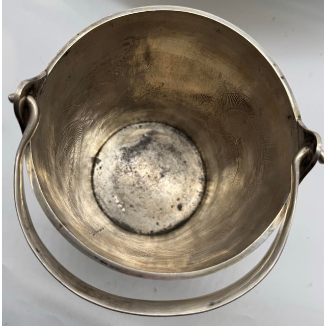 Antique 1920’s NanKing Store Sterling Silver Ice Bucket With Ice Tongs From Shanghai For Sale - Image 10 of 12