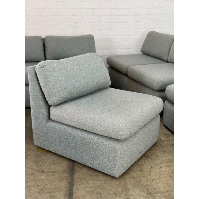 Early 20th Century Vintage Modular Sectional in Blue Chairish