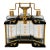 Mid 20th Century Mid-Century Modern Black and Gold Tantalus Decanter Set, Liquor Caddy, Portable Bar For Sale