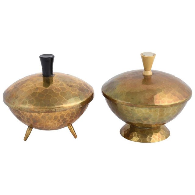 Vintage Brass Cups by VEB Kunstschmiede Neuruppin, Germany, 1950s, Set of 2 For Sale - Image 9 of 9