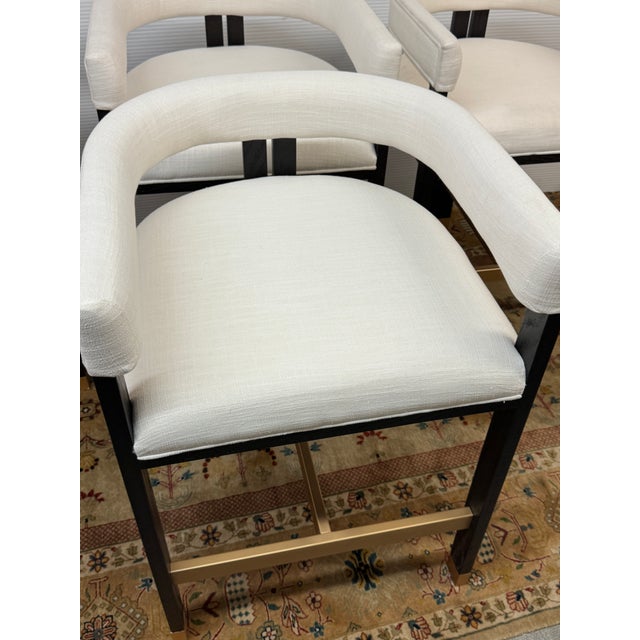 Wood Worlds Away Cruise Counter Stools, Set of Four For Sale - Image 7 of 12
