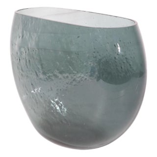 Mid 20th Century Tinted Glass Pillow Vase For Sale