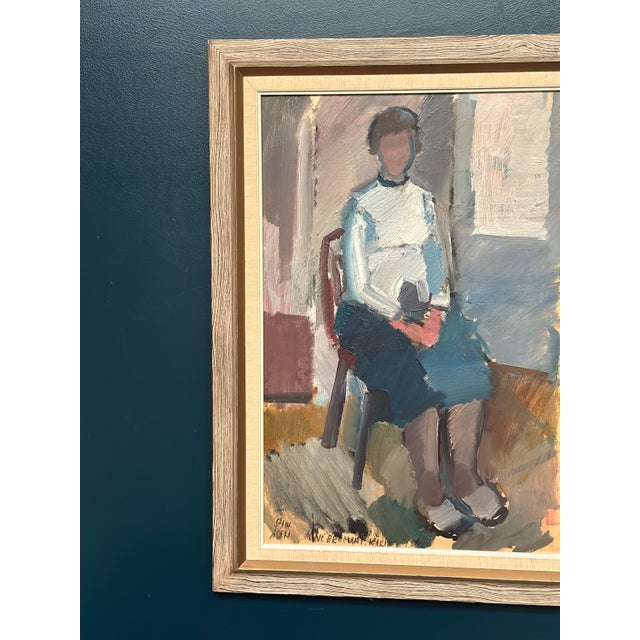 Gösta Stawåsen, Seated Woman, 1950s, Oil on Canvas, Framed For Sale - Image 12 of 15