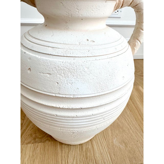 Signed Sculptural Danish Plaster Amphora Table Lamps by S + Mind, a Pair For Sale - Image 4 of 10