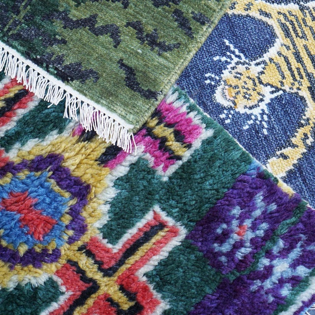 Hand-Knotted Moroccan & Turkish Inspired Catalina Geometric Rug - 5 X 7 For Sale - Image 4 of 5