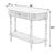 Transitional Danielle 40 in. W Rectangular Marble and Wood 1 Drawer Console Table with Lower Open Shelf, Washed Black For Sale - Image 3 of 8