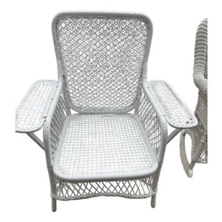 1920s Heywood Wakefield Wicker Chair For Sale