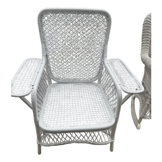 1920s Heywood Wakefield Wicker Chair For Sale