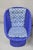 Vintage Mid Century Modern Blue Painted Wicker Rattan Pod Club Chairs - A Pair For Sale - Image 12 of 12
