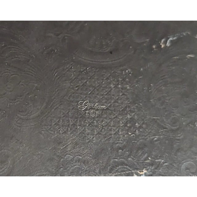 Hollywood Regency Mid 20th Century Gorham Large Tray Classic Grapes & Leaves Pattern For Sale - Image 3 of 4