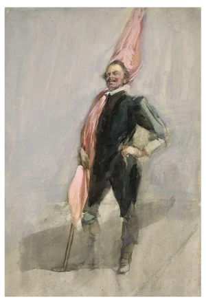 Steven Spurrier, Portrait of a Cavalier, 1907, Gouache Painting