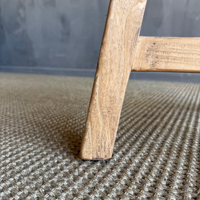 Vintage Elm Wood Chop Block Table #P14 For Sale In Los Angeles - Image 6 of 8