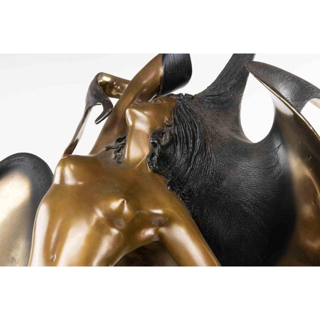 Metal Angelo Basso, Leda Sculpture, 1986, Bronze For Sale - Image 7 of 11
