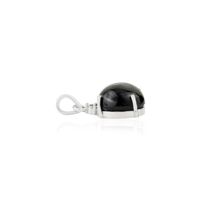 11.55 Ct Black Star & Zircon Dainty Drop Pendant in 925 Silver For Sale - Image 9 of 12