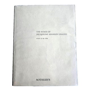 1996 Sothebys Catalog Estate of Jacqueline Kennedy Onassis, Hardcover, Sale Number 6834 For Sale