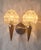Wood Double Wall Sconce in Molded Glass and Teak, 1960s For Sale - Image 7 of 7