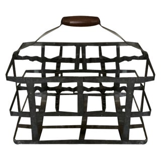 Vintage Industrial Bottle Rack For Sale