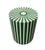 Contemporary Moroccan Resin-Inlay Striped Drum Side Table For Sale - Image 4 of 9