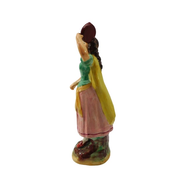 Figurative Antique 1860s Staffordshire Gypsy Dancer Figurine For Sale - Image 3 of 8