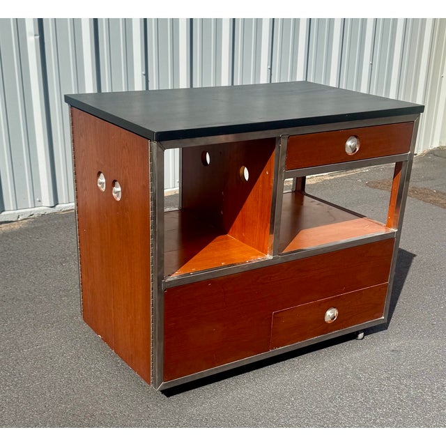 Mid 20th Century Vintage Mid-Century Medical Cabinet on Wheels by Raymond Loewy for Hill-Rom For Sale - Image 5 of 10