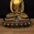 Vintage Gilt Brass Shakyamuni Buddha Statue With Polychrome Robe & Lotus Base For Sale - Image 4 of 9