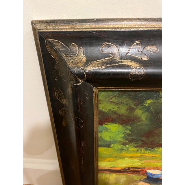 Oil Painting of Three Skiffs For Sale - Image 4 of 6