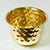 Metal Mid-Century Boho Chic Hollywood Regency Arts & Crafts Medium Textured Round Brass Planter For Sale - Image 7 of 10