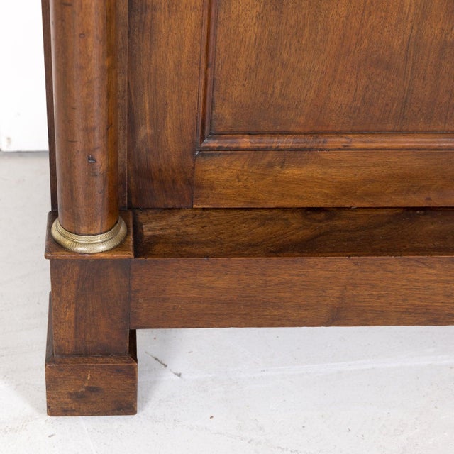 19th Century Period French Empire Walnut Lyonnaise Bibliotheque or Bookcase For Sale - Image 11 of 14