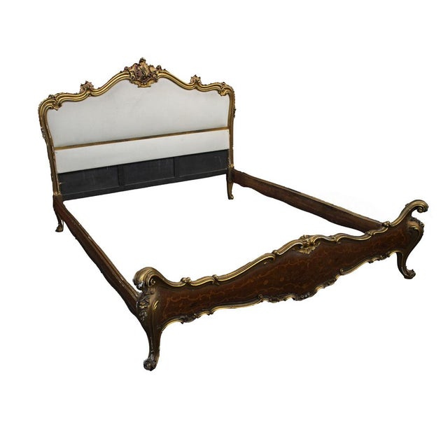 Rococo Headboard with Bed Frame and Footboard, 1950s For Sale - Image 14 of 15