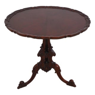 Hickory Chair Mt Vernon Mahogany Pie Crust Tea Table For Sale