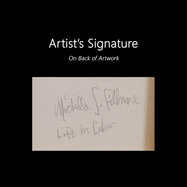 Life in Color - Abstract Colorful Vibrant Birds Oil Painting on Canvas Original Artwork by Michelle Fillmore For Sale - Image 9 of 9