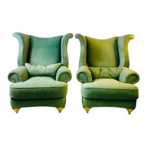1990s Advant Garde Wing Chairs in the Manner of Salvador Dali - A Pair