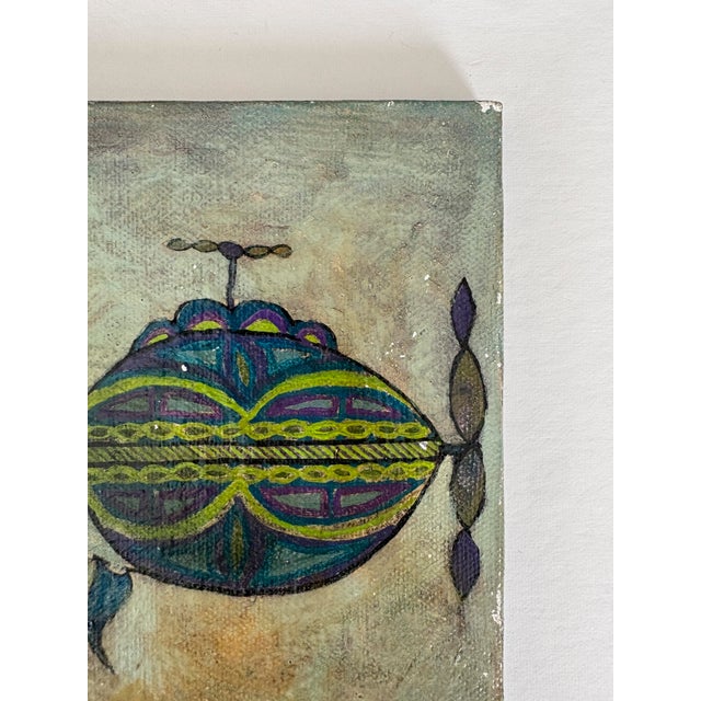 Vintage Mini Folk Art Paintings, Set of 3 - Unknown Arist For Sale - Image 14 of 15