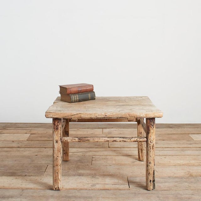 Vintage Rustic Square Coffee Table, 1920s For Sale - Image 10 of 10