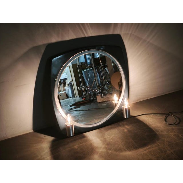 Italian Space Age Illuminated Mirror by Thema, 1970s For Sale - Image 9 of 10