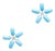 Turquoise and Diamond Stud Flower Earrings For Sale