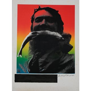 Bengt Lindstrom, The Fisherman, Original Signed Lithograph For Sale