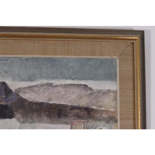 Josef Sandberg, Houses, 1960s, Oil on Panel, Framed For Sale - Image 9 of 14
